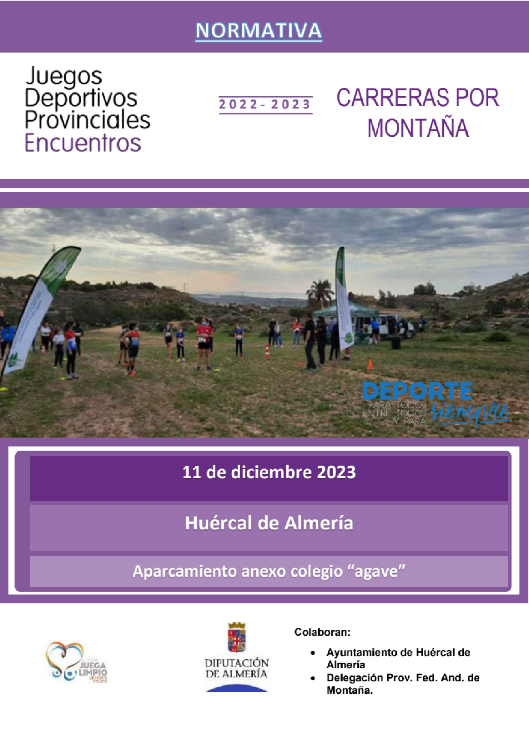 Encuentro Educativo de Carreras por Montaña. Huércal de Almería 11-12-22